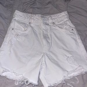 Zara White Denim Shorts